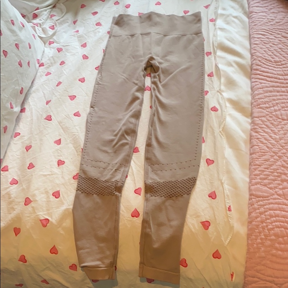 Pink / Nude Varley workout leggings